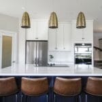 kitchen, bar stools, decor, apartment, home, sit, chair, interior, design, modern, decoration, white, marble, countertop, island, room, contemporary, bright, modern kitchen, kitchen, kitchen, kitchen, kitchen, kitchen, countertop, countertop, modern kitchen, modern kitchen, modern kitchen, modern Modern Kitchen, cozinha, comida, food.
