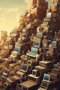 computers, desktops, ai-generated, laptop, mountain, media, scrap metal, garbage, chatbot, technology, future, people, nature, artificial intelligence, ai, development, chatbot, chatbot, technology, technology, technology, technology, artificial intelligence, intelligence, ai, ai, ai, Tecnologia. 
